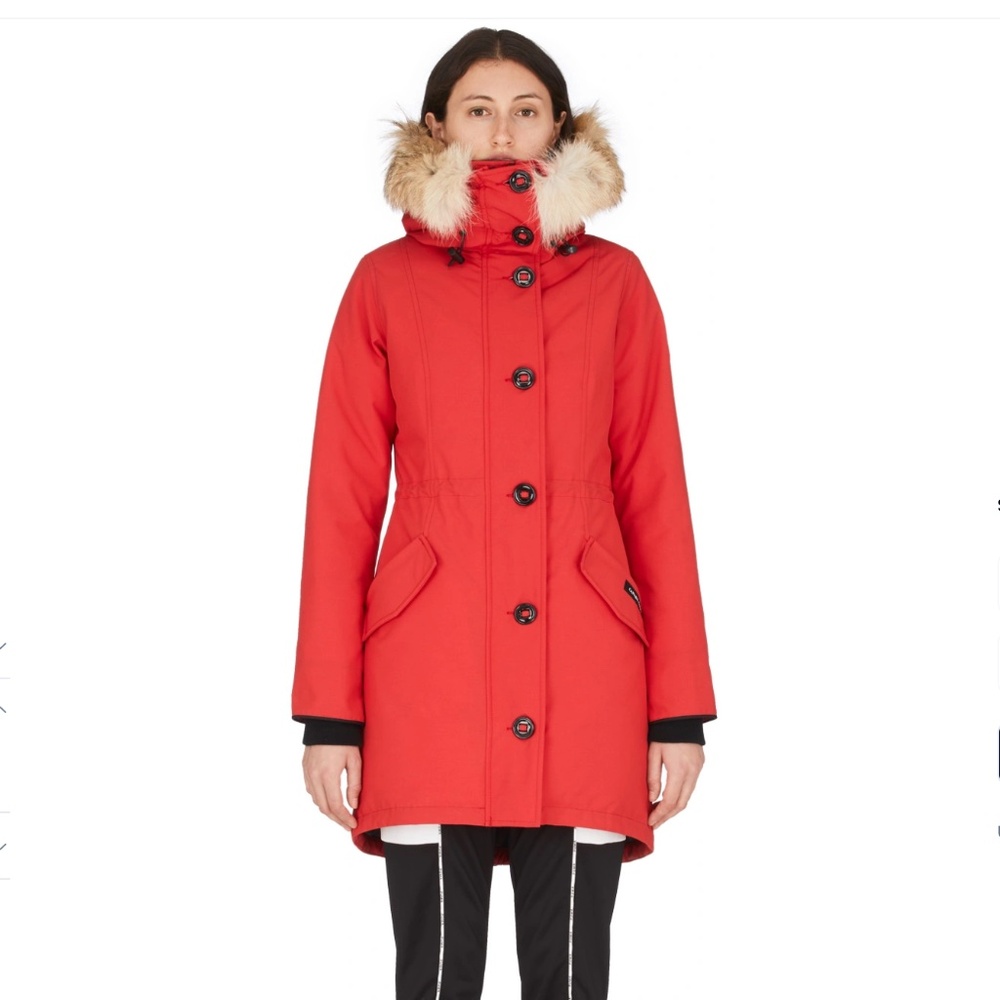 Canada Goose Red Rossclair Parka, Size Small, NWOT